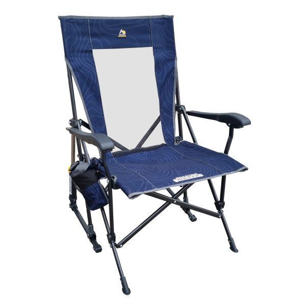 Kempinkové kreslo GCI Outdoor RoadTrip Rocker farba tmavomodrá