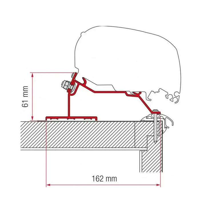 Adaptér pre Caravan Roof pre markízy Fiamma F65/F80 dĺžka 290 cm