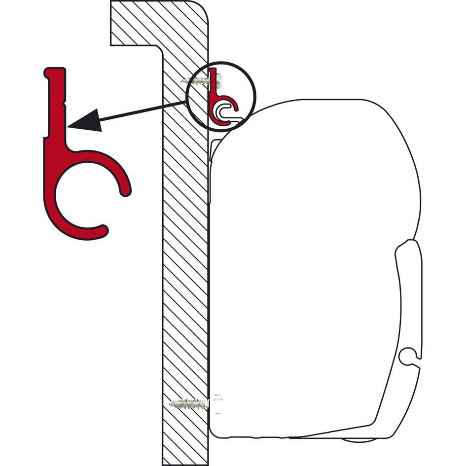 Kedrová lišta Fiamma Universal Rail 300