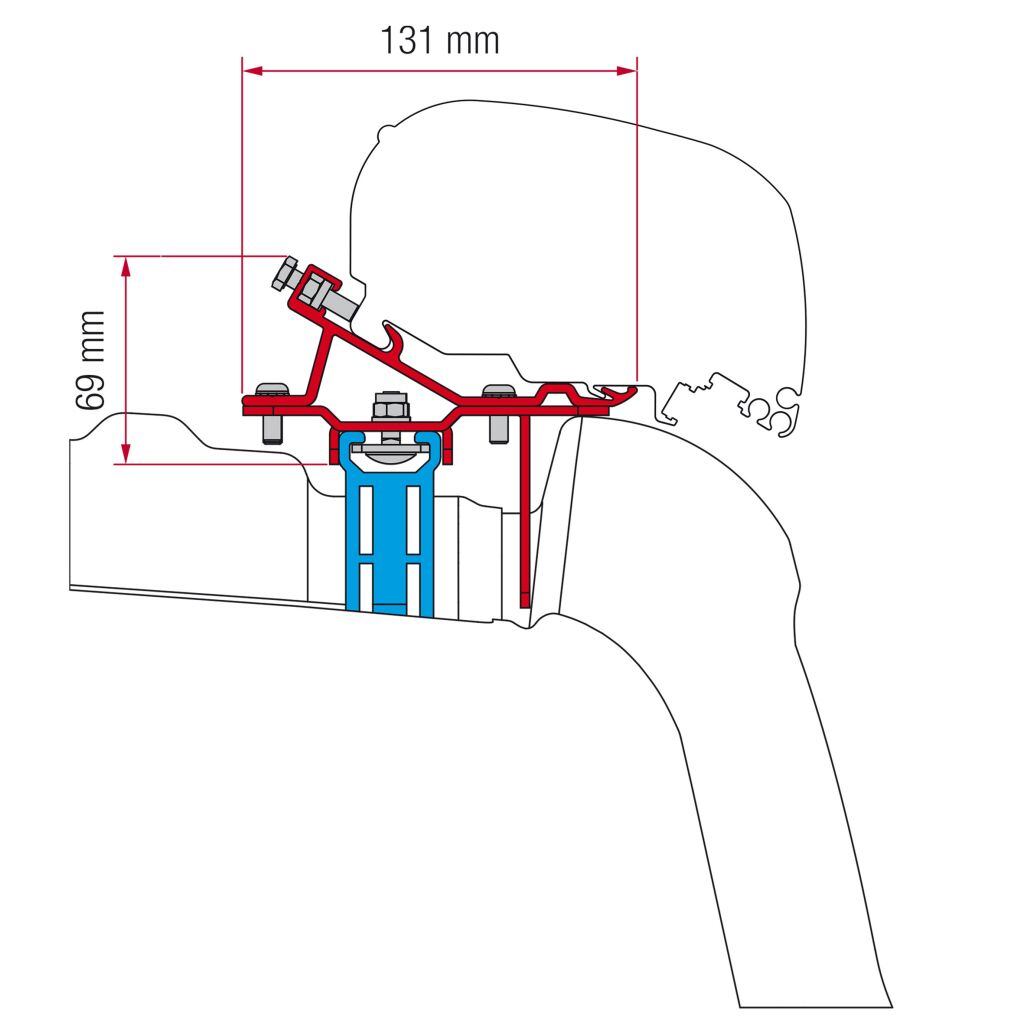Adaptér pre VW Crafter pre markízy Fiamma F65/F80